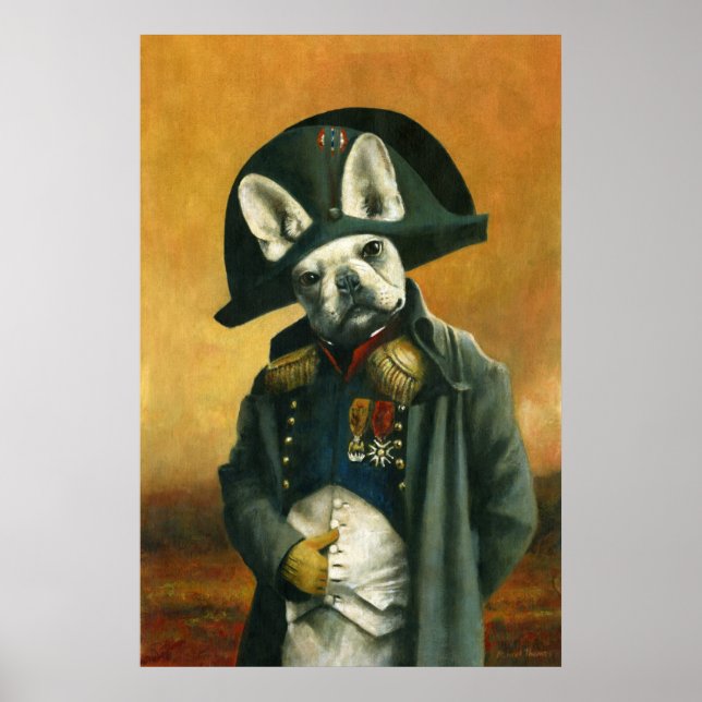 Affiche Napoléon Bonaparte French Bulldog Imprimer (Devant)