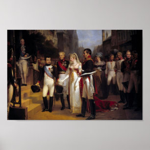 Affiche Napoléon et la reine de Prusse à Tilsit