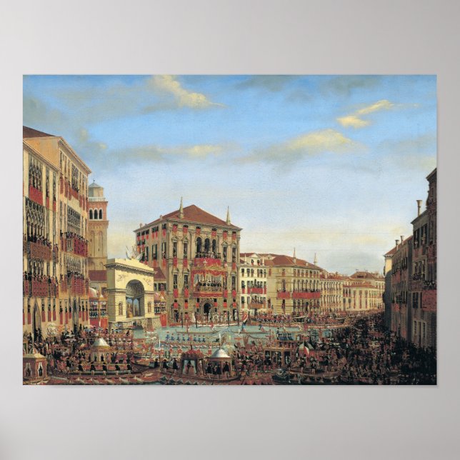 Affiche Napoléon I présidant une régate à Venise (Devant)