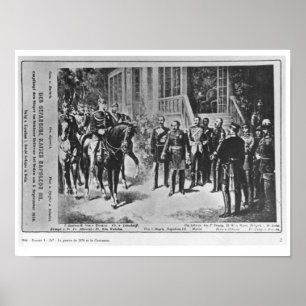 Affiche Napoléon III d'empereur et Kaiser Wilhelm I