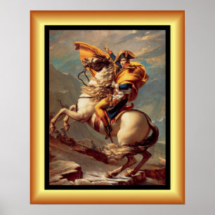 Affiche Napoléon Traversant Les Alpes ~Jacques-Louis David