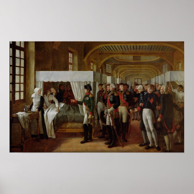 Affiche Napoleon visiting the Infirmary of Invalides (Devant)