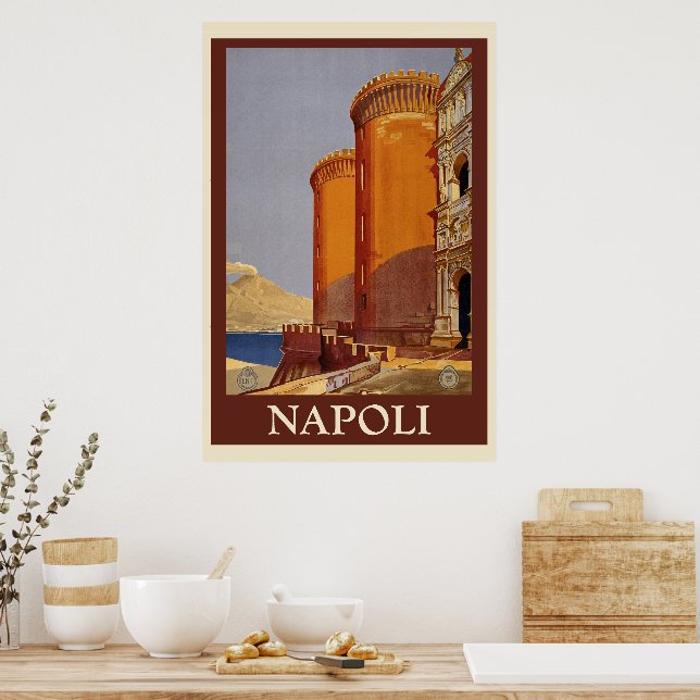 Affiche Napoli Vintage Travel  (Cuisine)