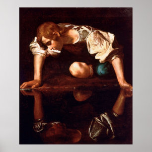 Affiche Narcisse par Caravaggio (1599)