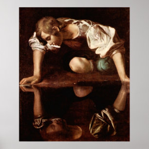 Affiche Narcissus par Caravaggio