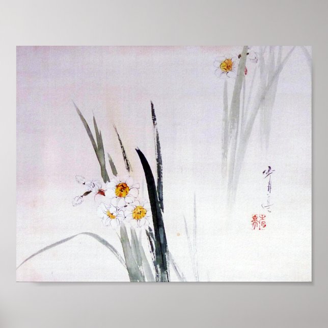 Affiche Narcissus, Watanabe Seitei (Devant)
