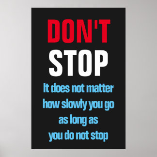 Affiche N'arrêtez pas le succès Motivationnel Inspirationn