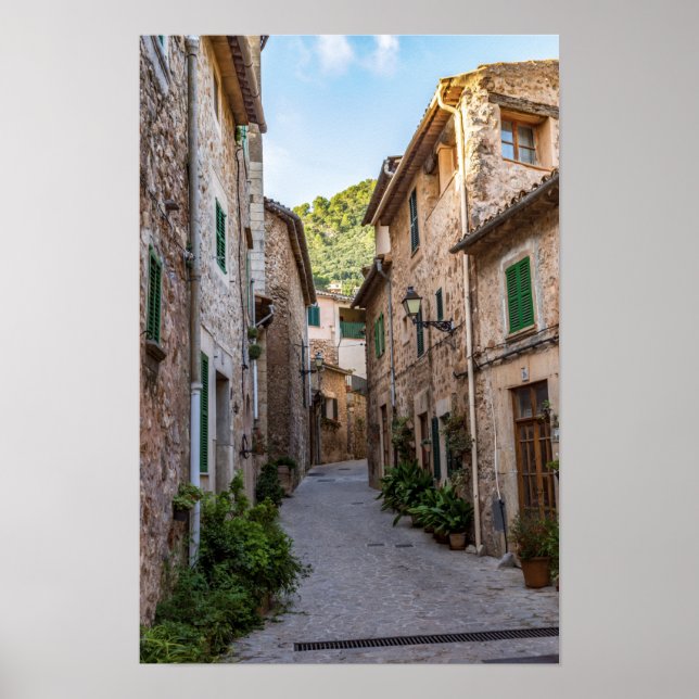 Affiche Narrow street in Valldemossa village - Mallorca (Devant)
