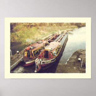 Affiche Narrowboats fonctionnants