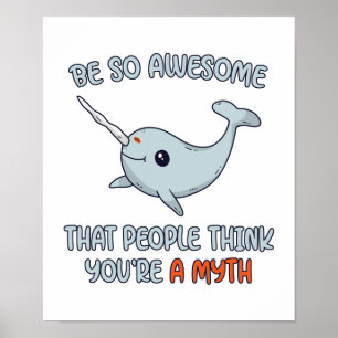 Affiche Narwhal Awesome Myth