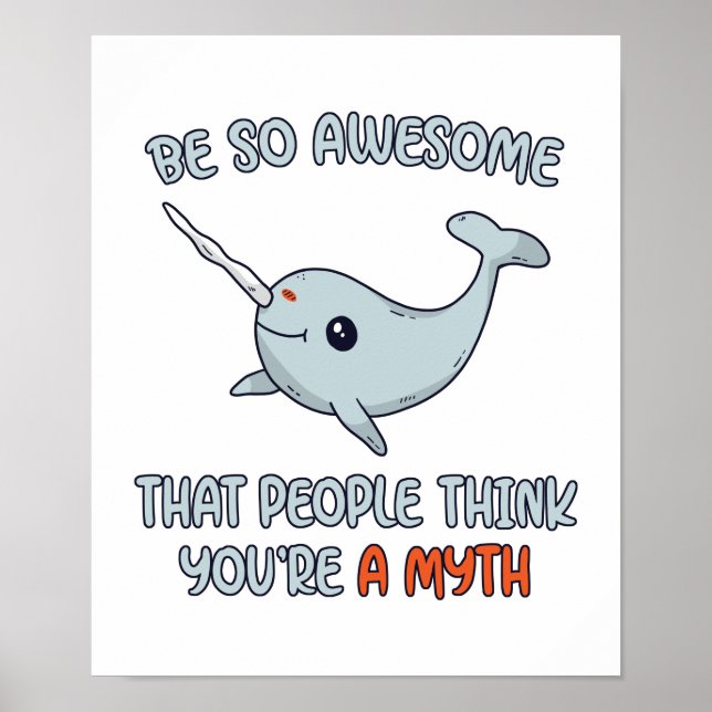 Affiche Narwhal Awesome Myth (Devant)