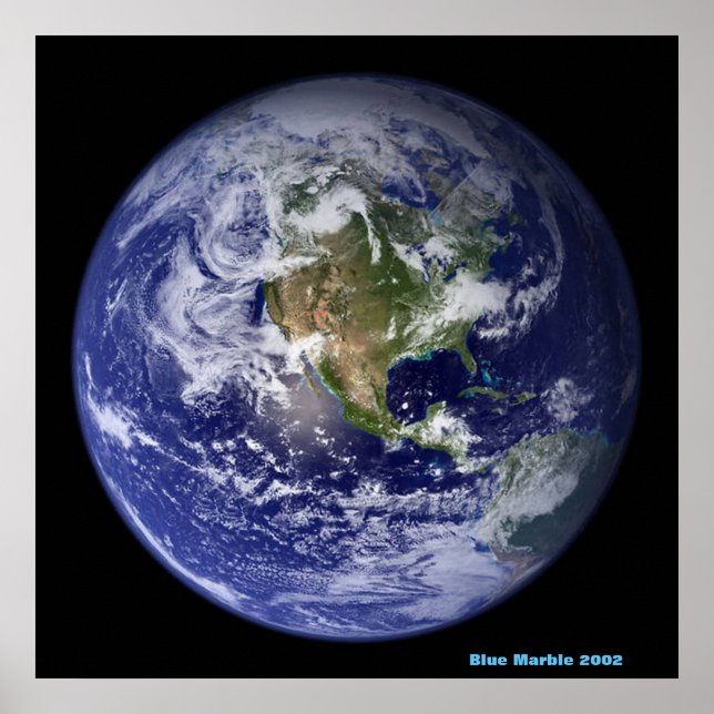 Affiche NASA / Blue Marble 2002 / (Devant)