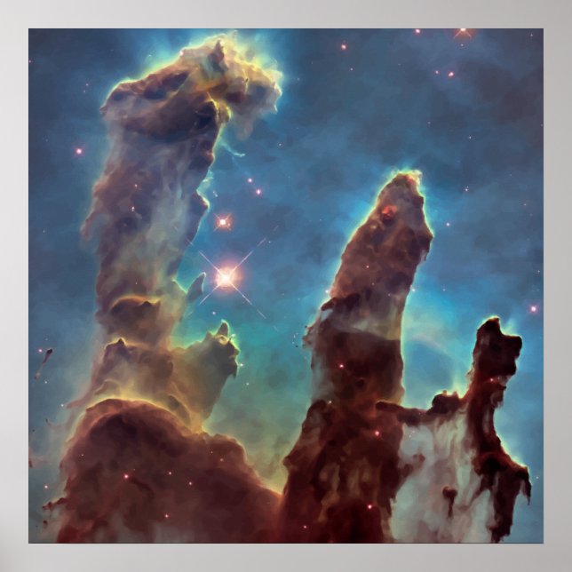 Affiche NASA Hubble Telescope Photo PIllars of Creation (Devant)