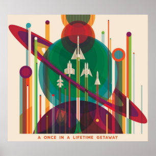 Affiche NASA JPL Space Tourism Une fois dans la vie Getawa