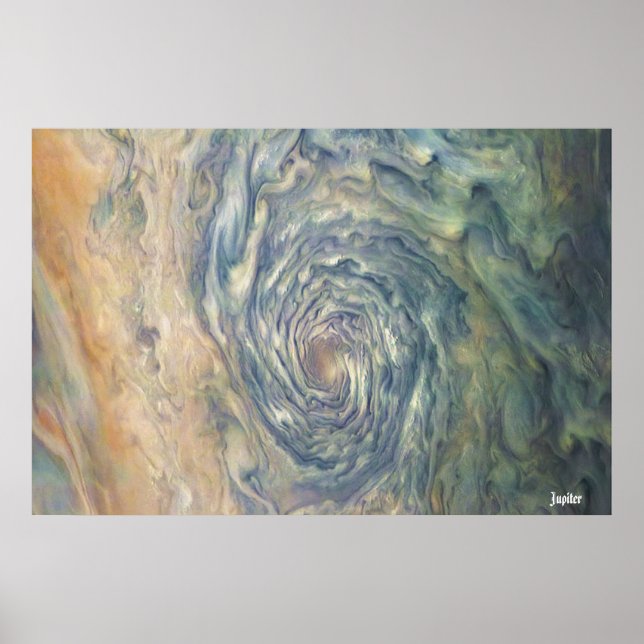 Affiche NASA / Juno / Jupiter / Storm Clouds / (Devant)