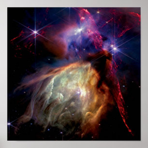 Affiche NASA JWST Région de formation d'étoiles Rho Ophiuc