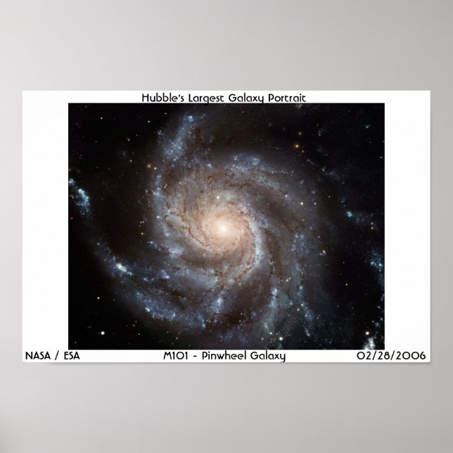 Affiche NASA / M101 Pinwheel Galaxy (Devant)