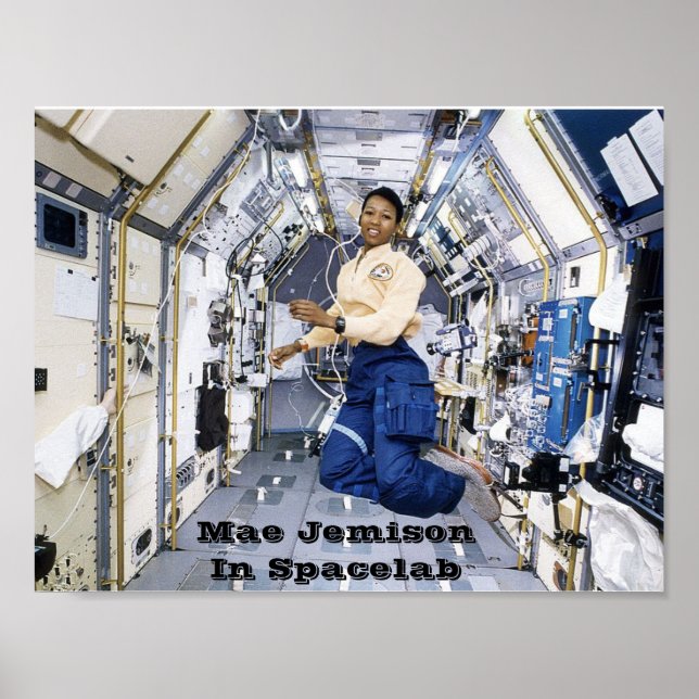 Affiche NASA Mae Jemison dans Spacelab (Devant)