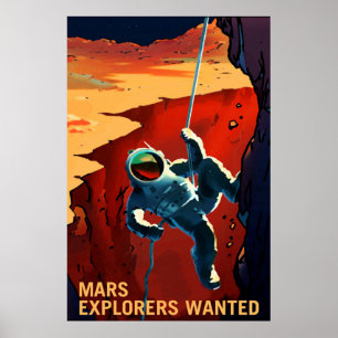 Affiche NASA / MARS Explorateurs Recherché /