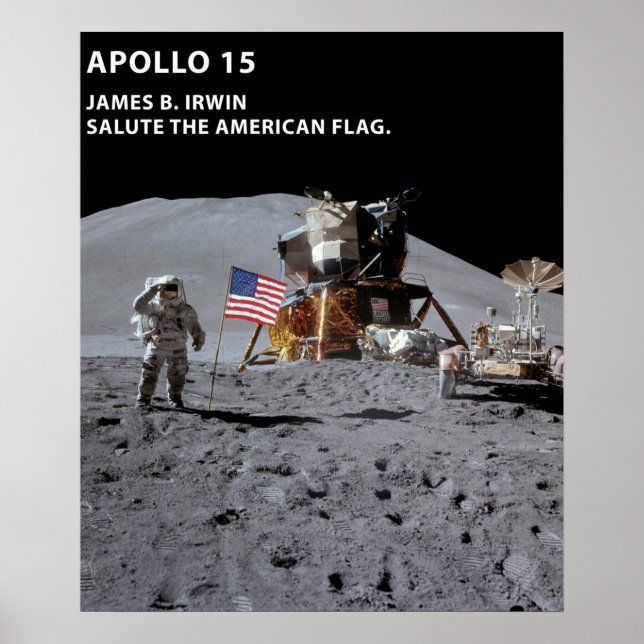 Affiche Nasa Moon Landing Apollo 15 Lunar Module 1971 (Devant)