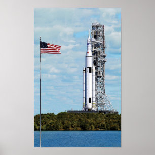 Affiche NASA SLS Système de lancement spatial Fusée sur l'