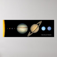NASA Solar System Planet Sizes Chart, Enlarged