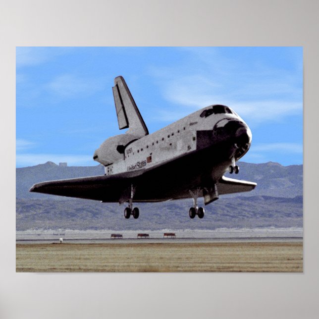 Affiche NASA Space Shuttle Atlantis Landing Edwards AFB (Devant)