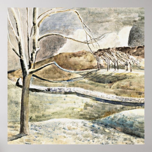 Affiche Nash - Lever de lune sur Cleeve Hill (Devant)