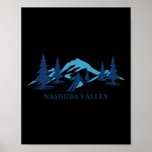 Affiche Nasho Valley Machusetts Station de ski Ski Ski