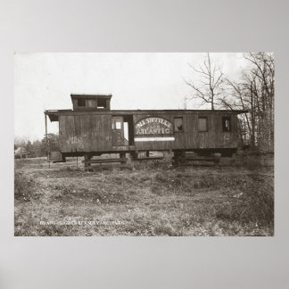 Affiche Nashville et Atlantic Railroad Caboose