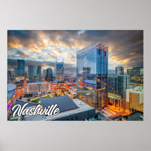 Affiche Nashville, Tennessee, États-Unis