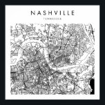 Affiche Nashville Tennessee Minimal Moderne Street Map<br><div class="desc">Nashville Tennessee Minimal Moderne Street Map</div>