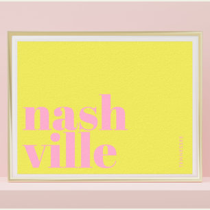 Affiche Nashville Tennessee typographie