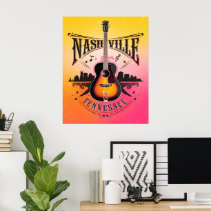 Affiche Nashville, TN - Music City USA