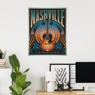 Affiche Nashville, TN - Music City USA