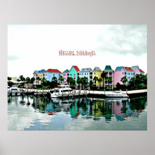 Affiche Nassau, Bahamas Photo pittoresque