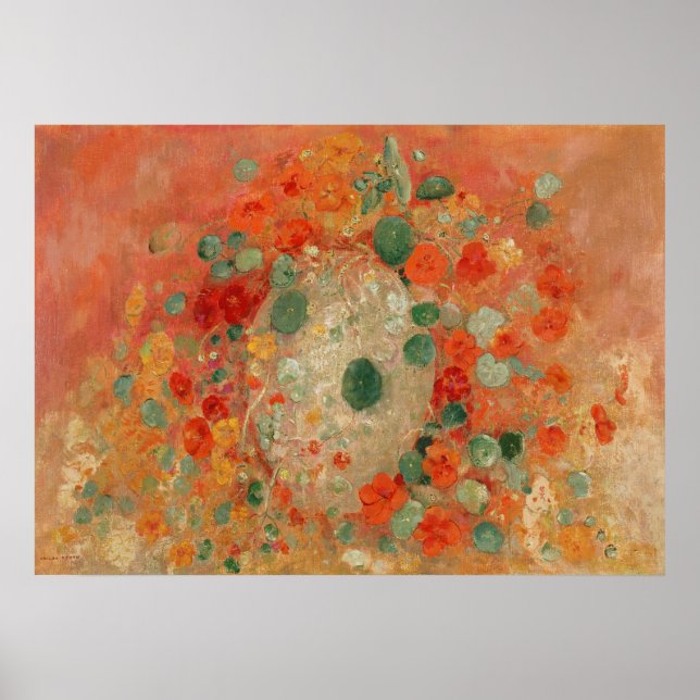 Affiche Nasturtiums (1905) par Odilon Redon (Devant)