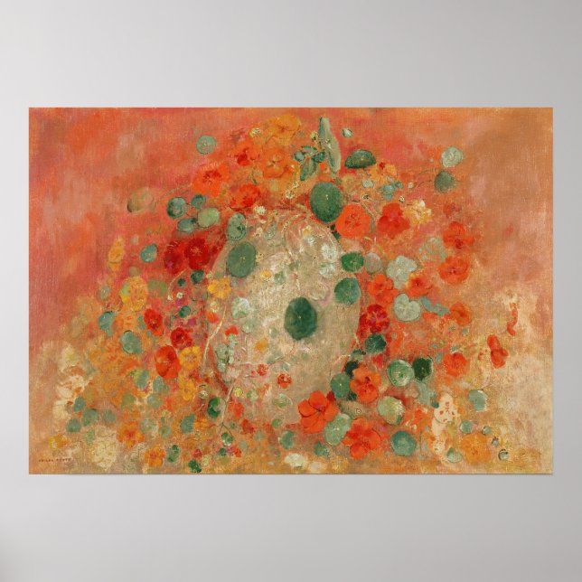 Affiche Nasturtiums par Odilon Redon (Devant)