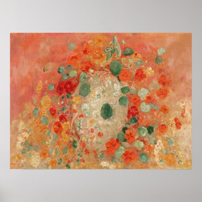 Affiche Nasturtiums par Odilon Redon Vintage Floral (Devant)