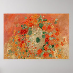 Affiche Nasturtiums vibrants de Redon - Art floral