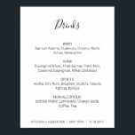Affiche Natasha Black Dracks Menu Rustic Mariage Sign<br><div class="desc">Cet élégant panneau mariage de boissons permet à vos invités de connaître le menu du bar. Il présente un script de calligraphie rustique, noir, écrit à la main et une typographie propre pour un look chic, moderne et minimaliste. Conçu pour correspondre à notre collection de mariages Natasha. N'oubliez pas de...</div>