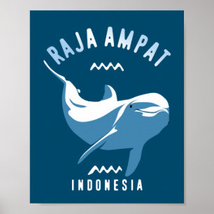 Affiche Natation avec les dauphins à Raja Ampat