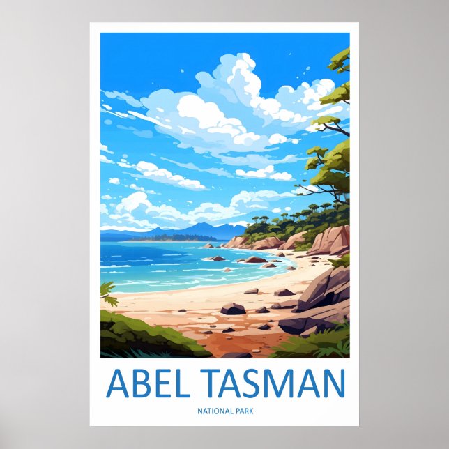 Affiche nationale de voyage Abel Tasman Park Ski (Devant)