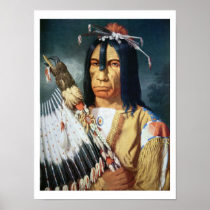 Affiche Native American Chief of the Cree people of Canada
