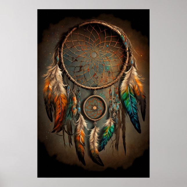 Affiche Native American Dreamcatcher Art Imprimer l'affich (Devant)