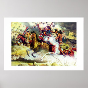 AFFICHE NATIVE AMERICAN INDIANS - CHEYENNE