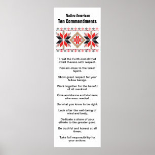 Affiche Native American Ten Commandments