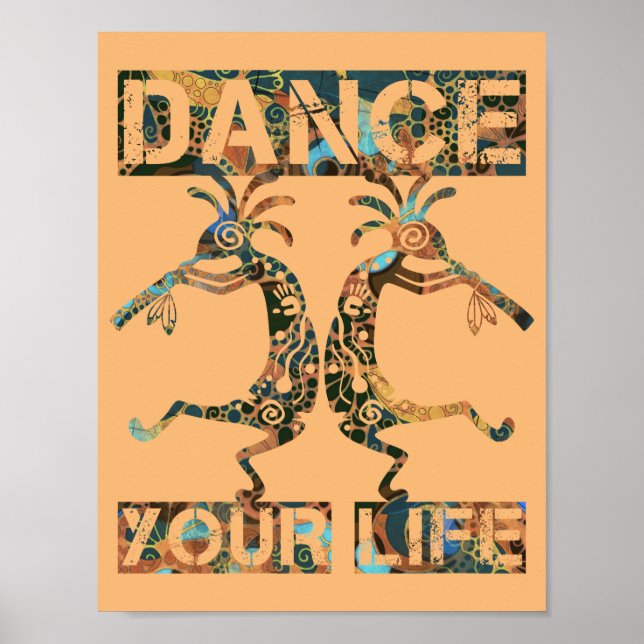 Affiche Native Americans Kokopelli - Dance Your Life 1 (Devant)