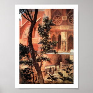 AFFICHE NATIVITÉ AVEC DES LILLES BLANCHES - MAGIE DE NOËL