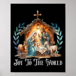 Affiche Nativité De Noël Naissance Chrétienne De Jésus Joi